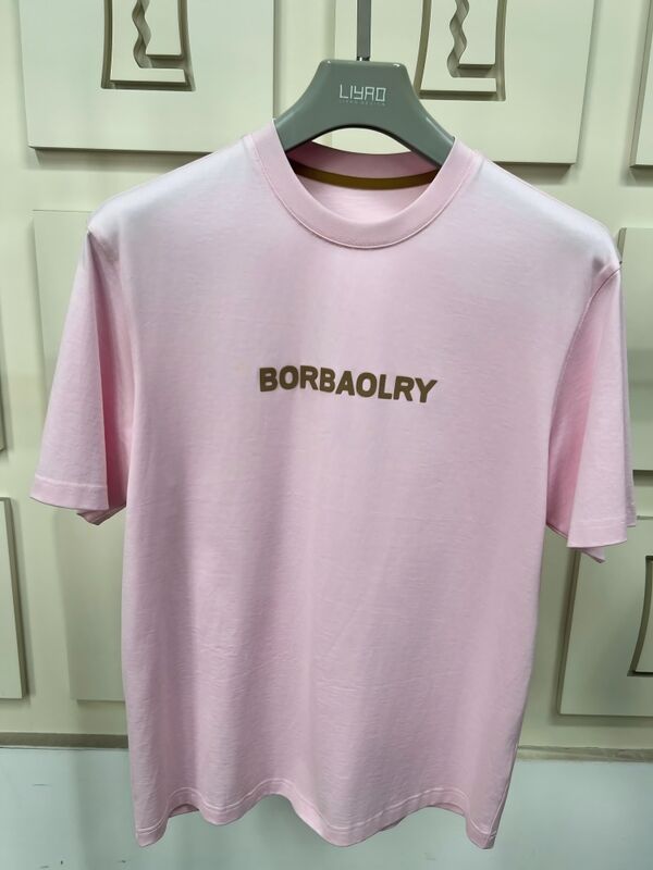 T-shirt à manches courtes coupe droite de haute qualité pour hommes avec logo personnalisé imprimé par technologie DTG