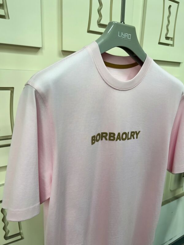 T-shirt à manches courtes coupe droite de haute qualité pour hommes avec logo personnalisé imprimé par technologie DTG