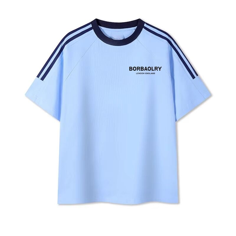 T-shirts en coton teint, tricotés, col rond, coupe régulière pour hommes, T-shirt confortable pour hommes, imprimé, style doux