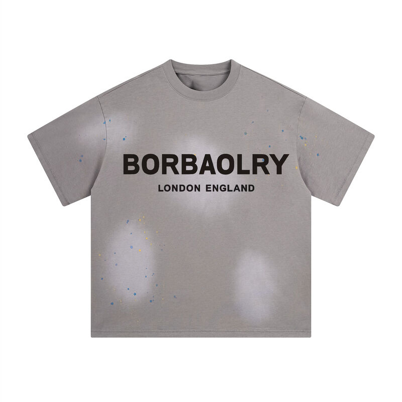 T-shirts de haute qualité de poids lourd pour hommes en détresse T-shirts à l'acide T-shirt surdimensionné T-shirt personnalisé T-shirt homme