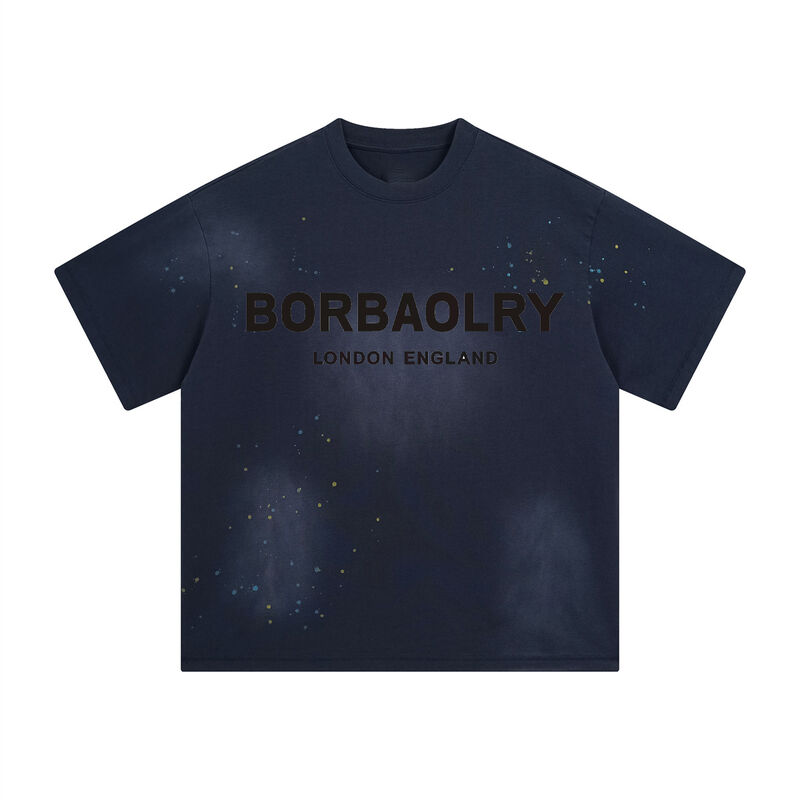 T-shirts de haute qualité de poids lourd pour hommes en détresse T-shirts à l'acide T-shirt surdimensionné T-shirt personnalisé T-shirt homme