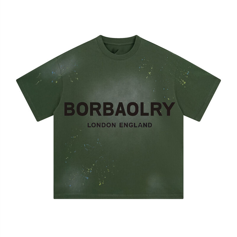 T-shirts de haute qualité de poids lourd pour hommes en détresse T-shirts à l'acide T-shirt surdimensionné T-shirt personnalisé T-shirt homme