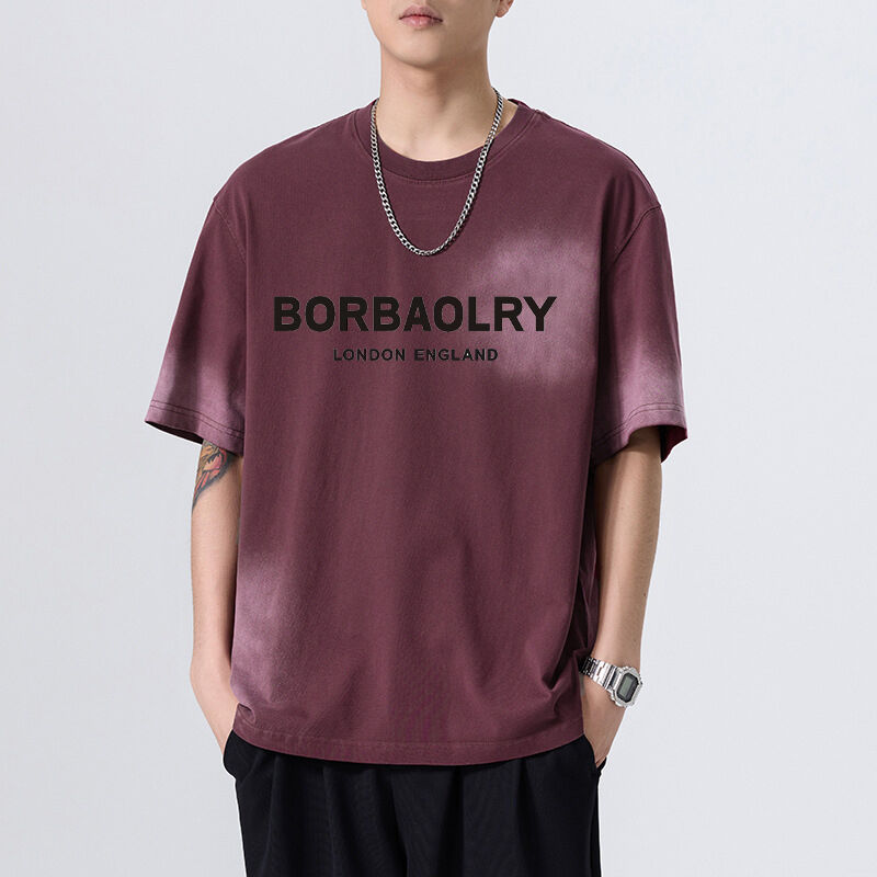 T-shirt unisexe en coton surdimensionné pour vente en gros, 280 Gsm, lavage acide vintage, impression DTG personnalisée, streetwear épais pour hommes