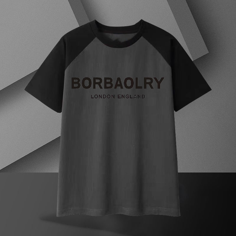 T-shirt en coton lourd pour homme 220 grammes Respirant surdimensionné Manches courtes Modèle solide Casual Longue longueur Tissu tricoté