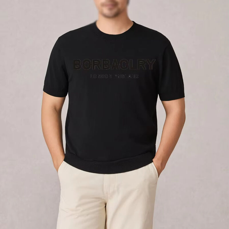 T-shirt de course rapide séchée sur mesure Imprimé en blanc Sport style tricoté formel