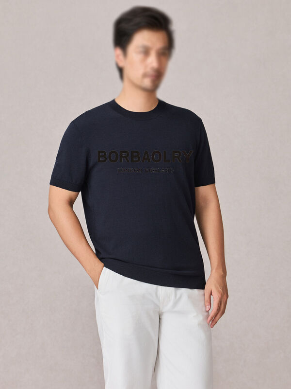 T-shirt de course rapide séchée sur mesure Imprimé en blanc Sport style tricoté formel