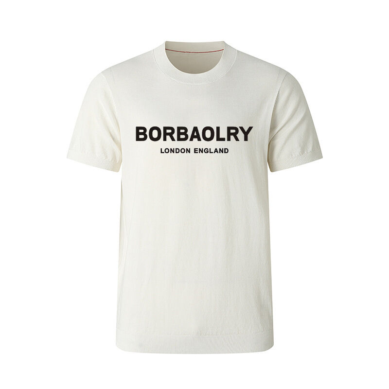 T-shirt de course rapide séchée sur mesure Imprimé en blanc Sport style tricoté formel