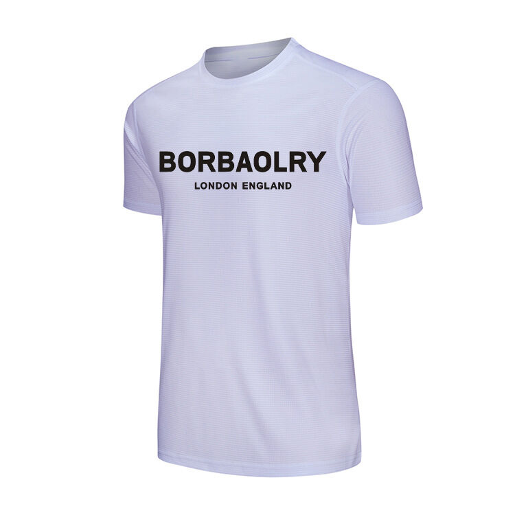 T-shirt personnalisé Blain à col rond, séchage rapide, imprimé avec logo personnalisé