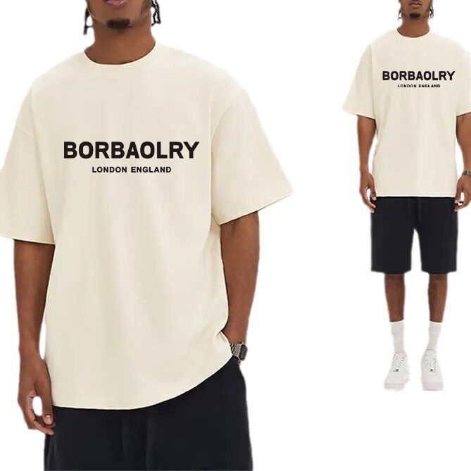 220 Gsm T-shirt en coton de haute qualité T-shirt surdimensionné en gros T-shirts sur mesure pour hommes