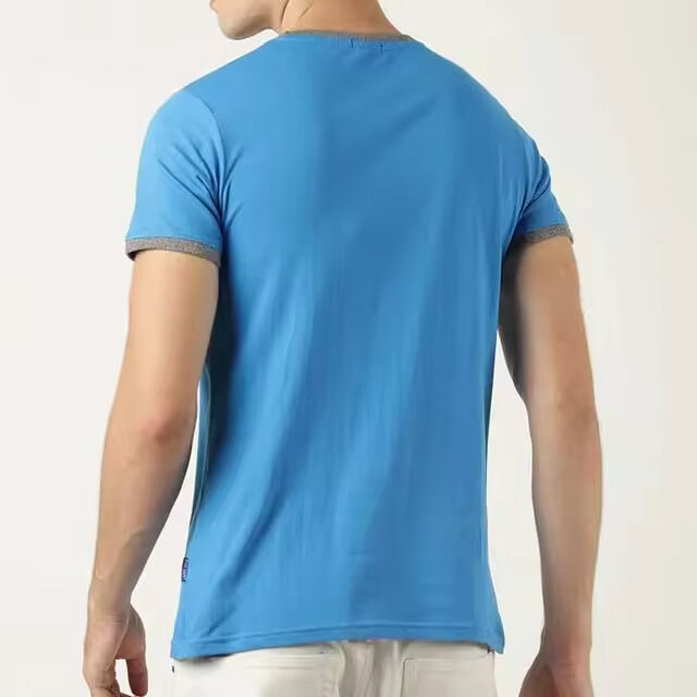T-shirt homme d'été 2025 T-shirt en coton tissé à l'usure personnalisé en gros OEM soutenu nouveau bon T-shirt à bas prix