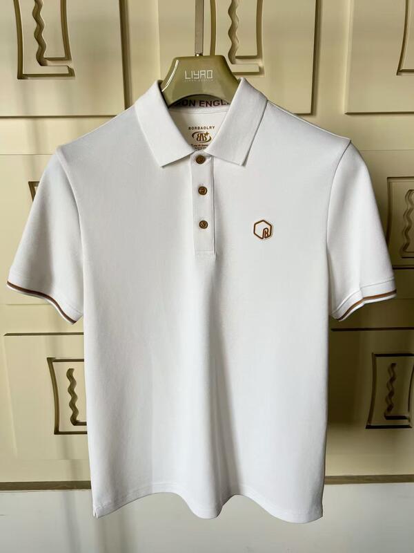 Polos Homme Premium Col Classique Gamme Colorée Détails Exquis Logo Silicone Texturé Polo Homme Haute Qualité