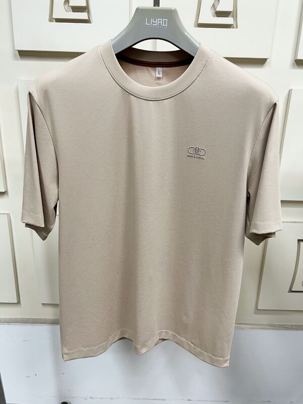 T-shirts minimalistes à manches courtes pour hommes, t-shirts basiques de couleur unie pour hommes