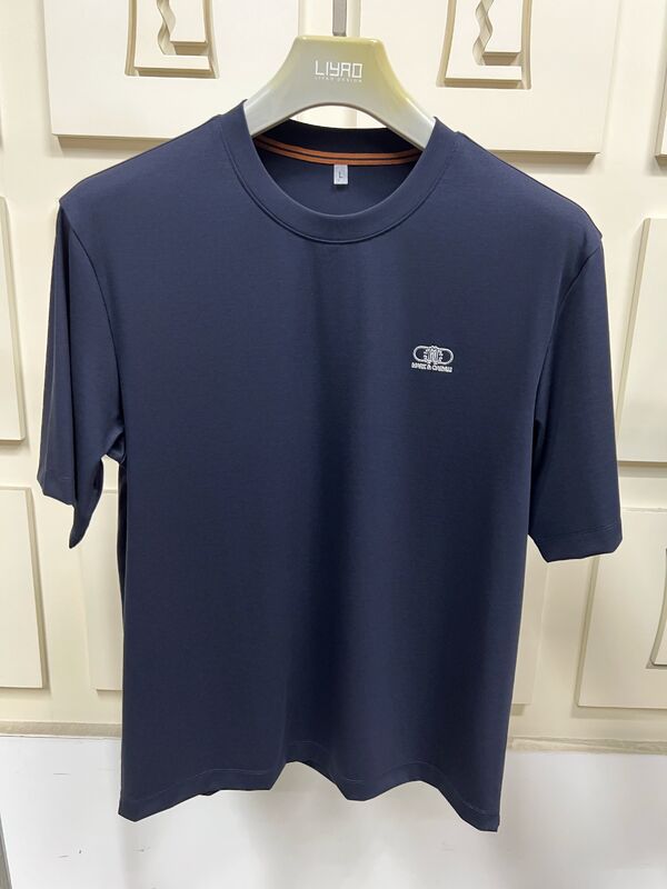 T-shirts minimalistes à manches courtes pour hommes, t-shirts basiques de couleur unie pour hommes