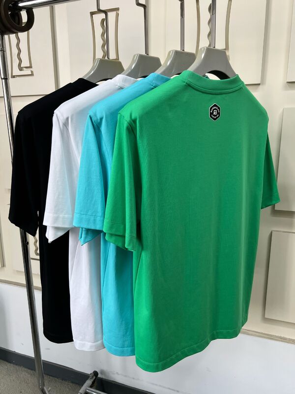 T-shirts à col rond et manches courtes pour hommes, t-shirts tendance avec imprimé graphique et broderies, t-shirts décontractés multicolores 100% coton pour hommes