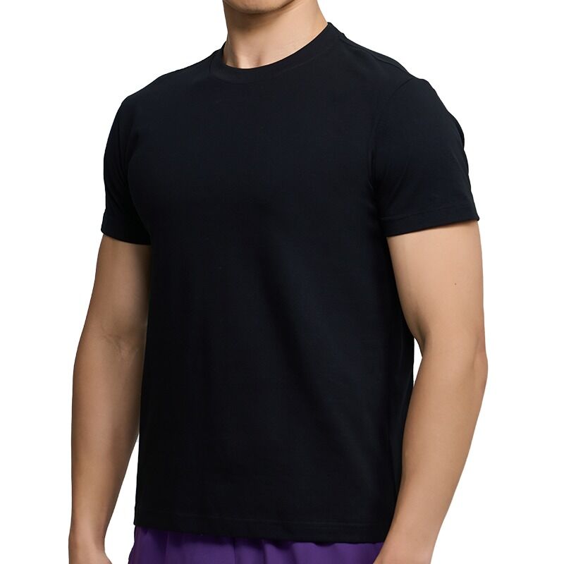 T-shirt de sport à sec rapide en tissu de Sorona pour hommes T-shirt de sport respirant avec broderie personnalisée et impression de style simple solide