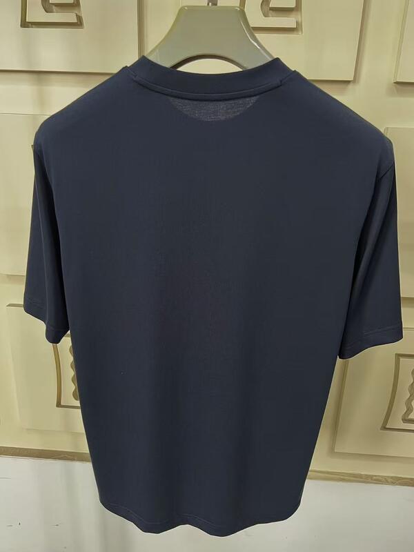 T-shirt de sport à sec rapide en tissu de Sorona pour hommes T-shirt de sport respirant avec broderie personnalisée et impression de style simple solide