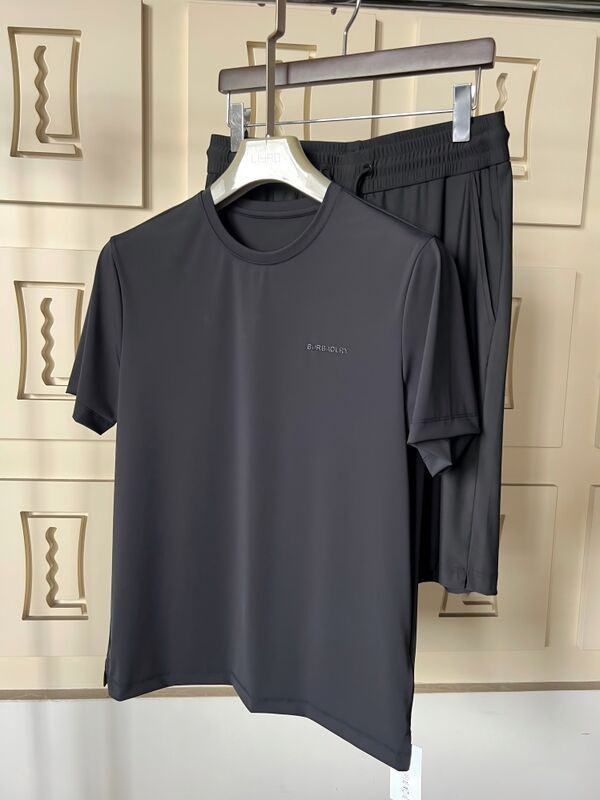 Vente à chaud pour hommes en été respirant solide léger Polo manches courtes ensembles en polyester / coton tissu