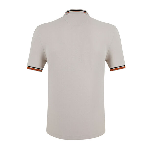 Taille de logo personnalisé Tissu rapide sec Rayé à manches courtes T-shirts Polo Dernière conception pour hommes Imprimé