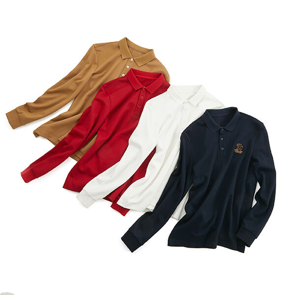 T-shirts en coton uni à manches longues, extensibles et doux pour la peau, tendance, vêtements pour hommes, polos de haute qualité