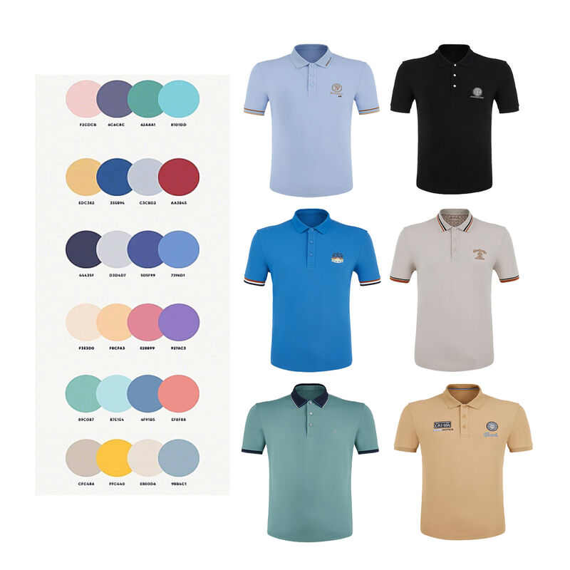 Vente à chaud Designs Polo T-shirts Logo personnalisé Couleur solide Uniforme de golf Polo Camiseta Polo T-shirt pour hommes Broderie coton