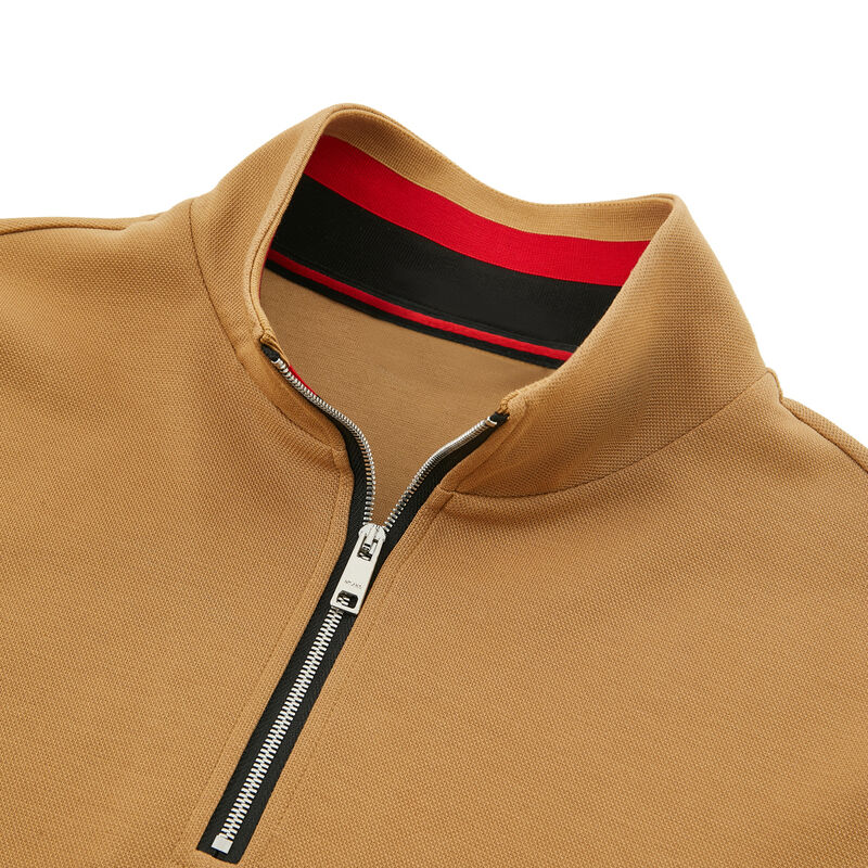 Polo personnalisé T-shirt manches longues Polo Hommes Polos Logo personnalisé Fermeture éclair Manches longues Col montant Business
