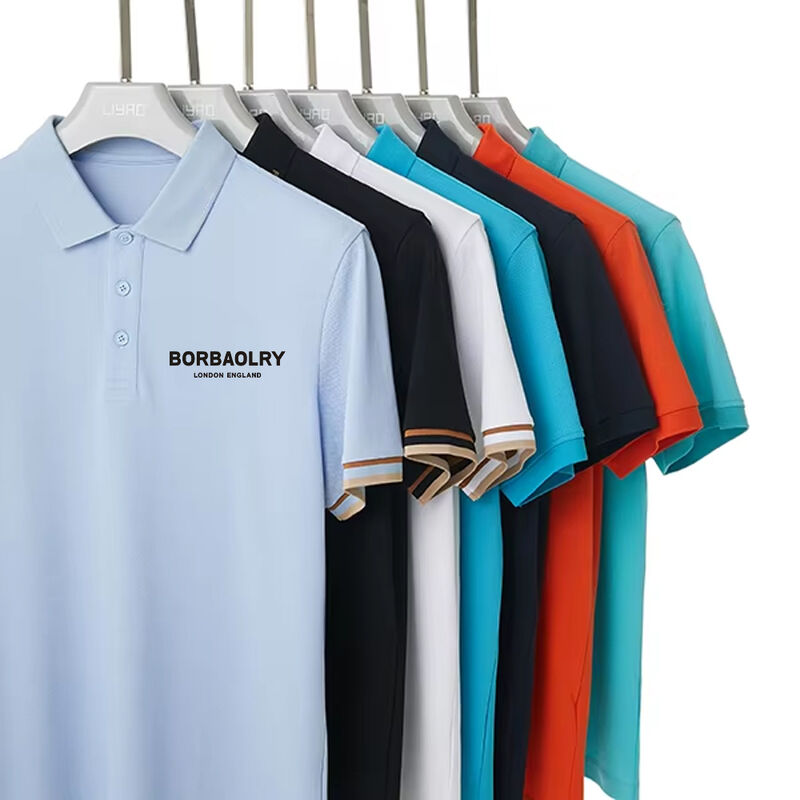 2026 Nouvelle Chemise Polo Sport Bleue Confortable avec Logo Personnalisé