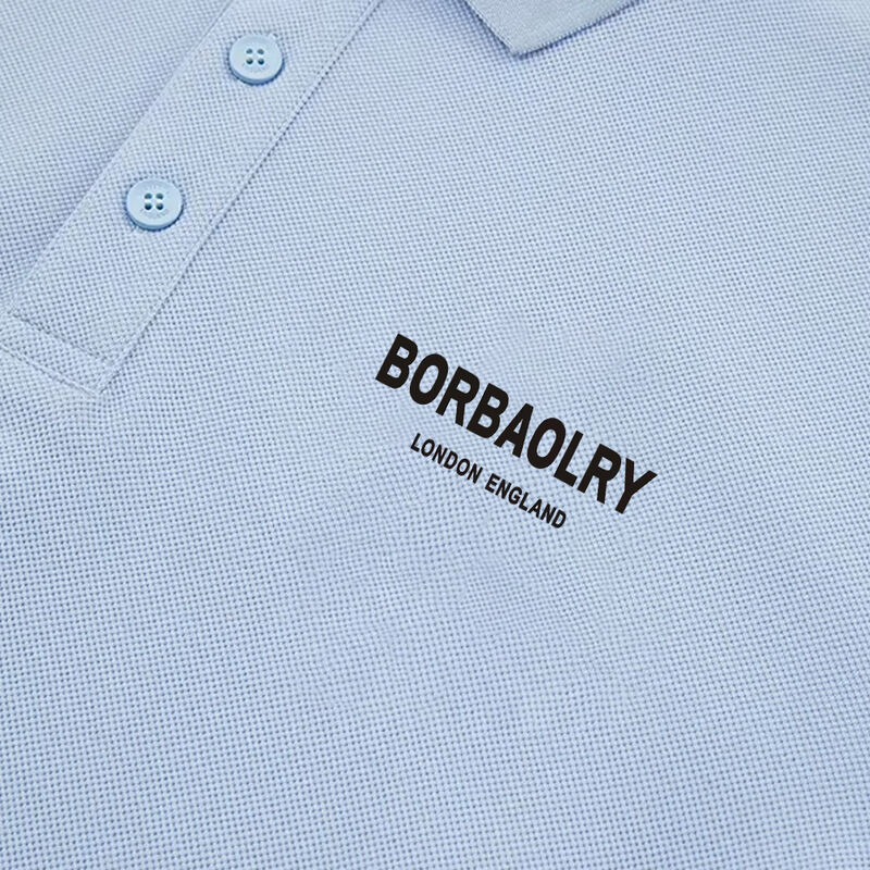 2026 Nouvelle Chemise Polo Sport Bleue Confortable avec Logo Personnalisé
