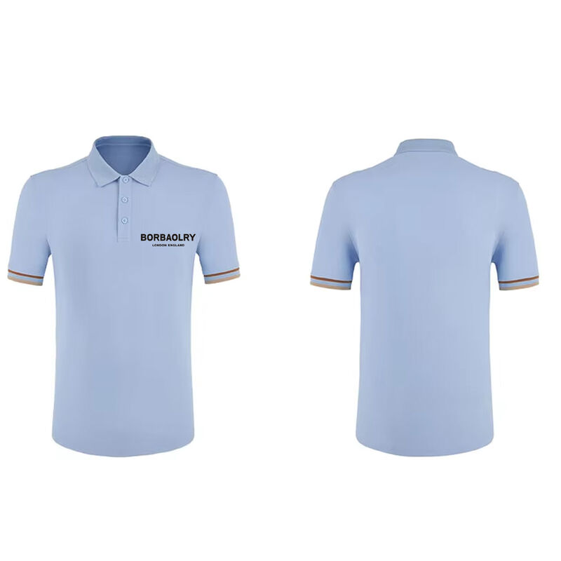 2026 Nouvelle Chemise Polo Sport Bleue Confortable avec Logo Personnalisé