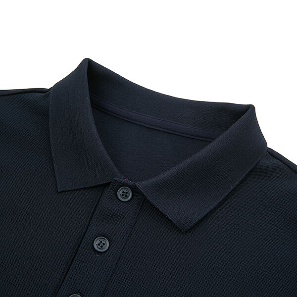 Polo Professionnel Homme Manches Longues Anti-Plis Polo de Haute Qualité pour le Travail Coton Respirant Séchage Rapide Broderie