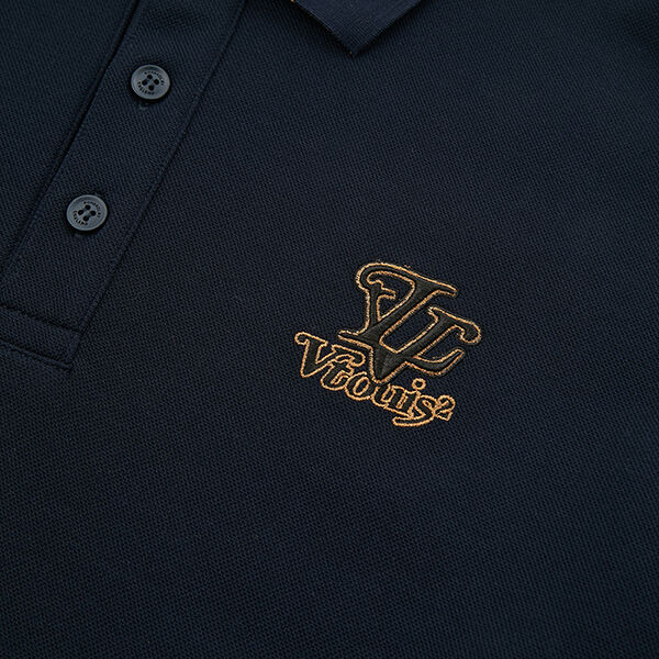 Polo Professionnel Homme Manches Longues Anti-Plis Polo de Haute Qualité pour le Travail Coton Respirant Séchage Rapide Broderie