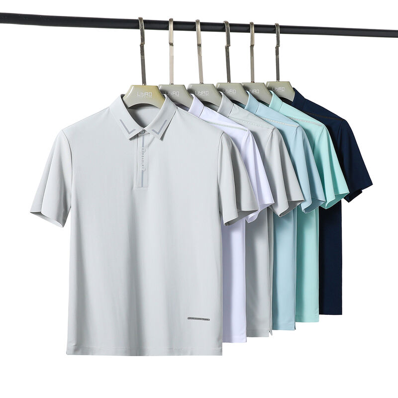 Conception de logo personnalisée, t-shirt polo blanc et noir de haute qualité, à séchage rapide et sans coutures pour hommes