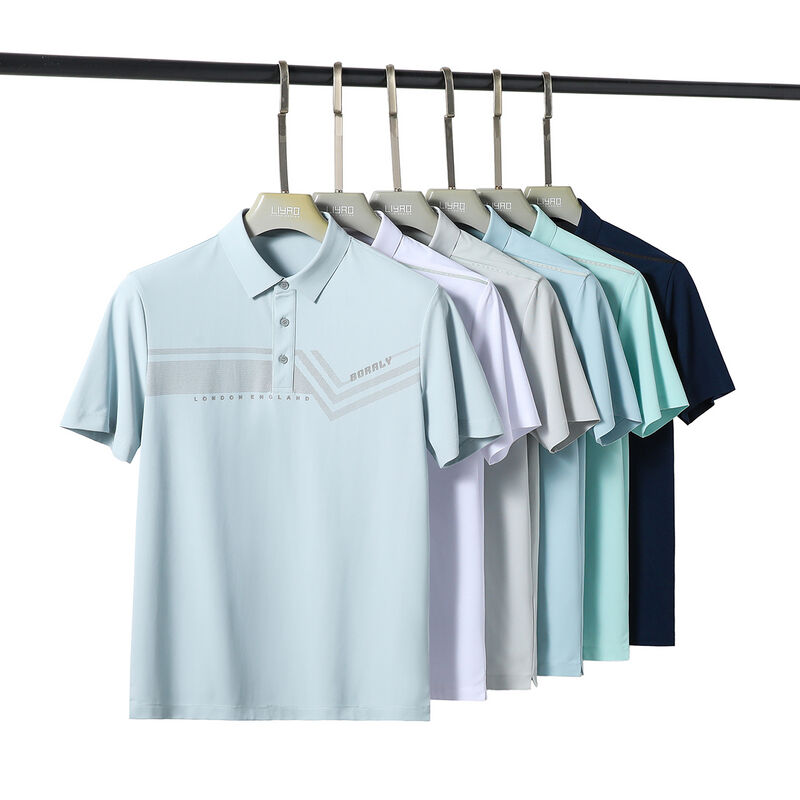 Polo T-shirt à manches courtes en tissu de bonne qualité, personnalisé, à séchage rapide et respirant pour hommes