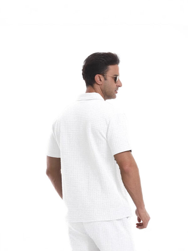 T-shirt à fermeture à glissière de polyester sur mesure T-shirt polo à gaufres de qualité supérieure T-shirt polo pour hommes