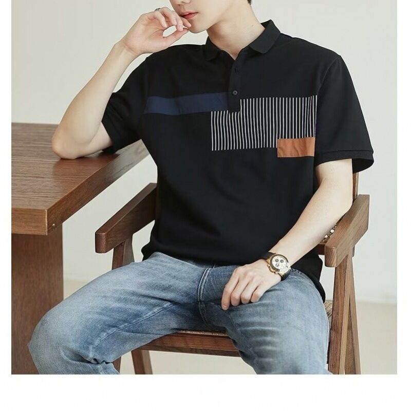 Logo personnalisé Golf à manches courtes pour polo chemise respirant rapide séché en coton solide pour le golf d'été sec