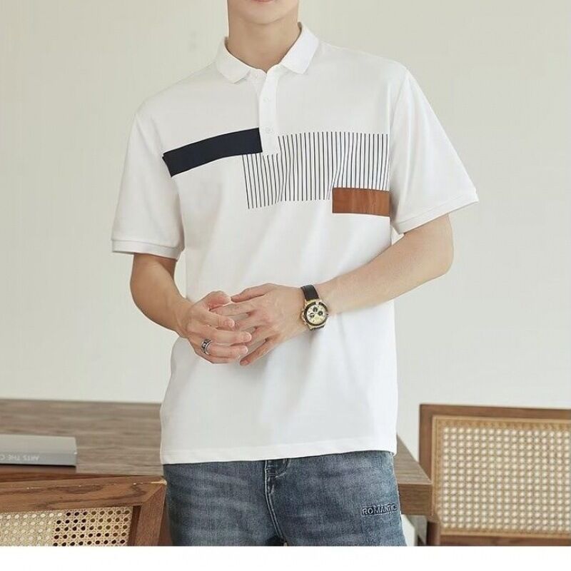 Logo personnalisé Golf à manches courtes pour polo chemise respirant rapide séché en coton solide pour le golf d'été sec