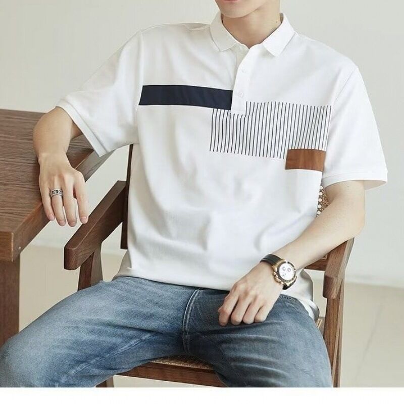 Logo personnalisé Golf à manches courtes pour polo chemise respirant rapide séché en coton solide pour le golf d'été sec