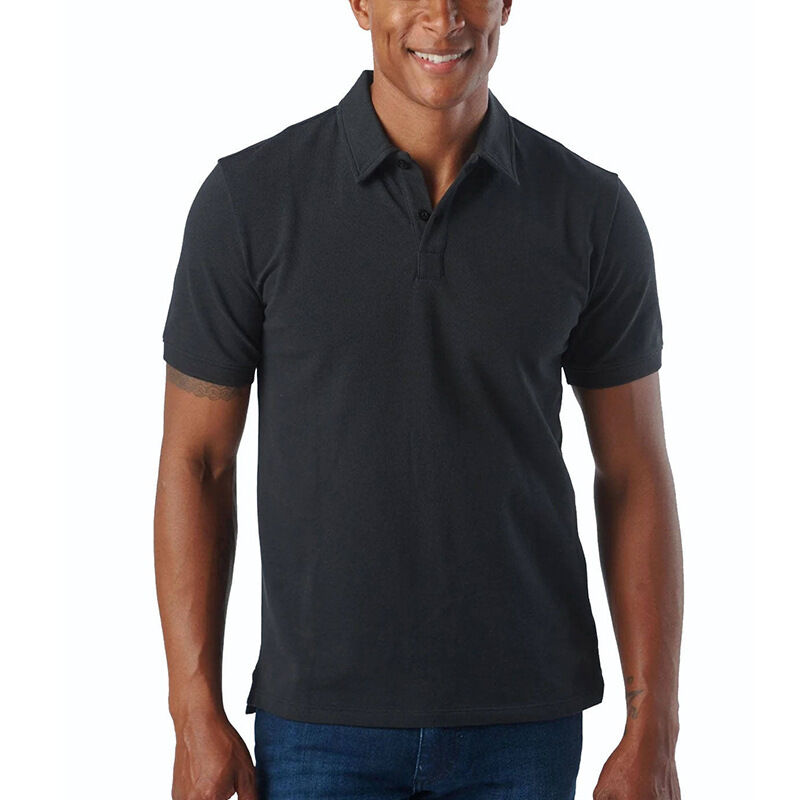 Polo de golf de luxe de haute qualité, séchage rapide, coupe ajustée, uni, fabricant de t-shirts