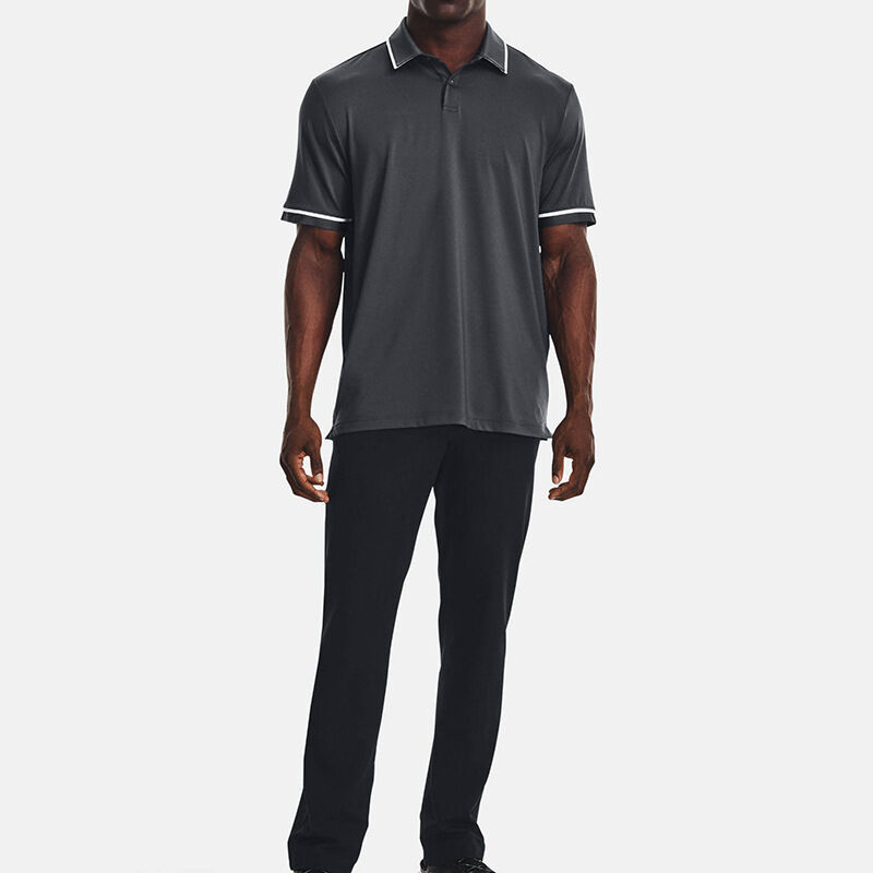 Polos de golf à manches courtes, unis, en tissu technique, évacuant l'humidité, pour hommes