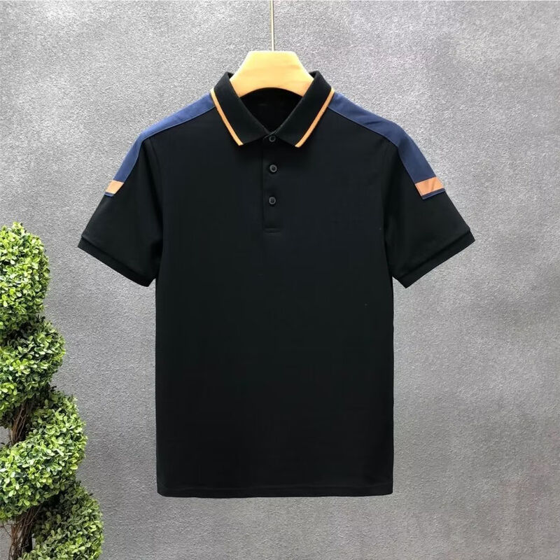 Polo homme à revers colorblock personnalisé, polo brodé pour groupe, polo uni pour homme avec logo personnalisé