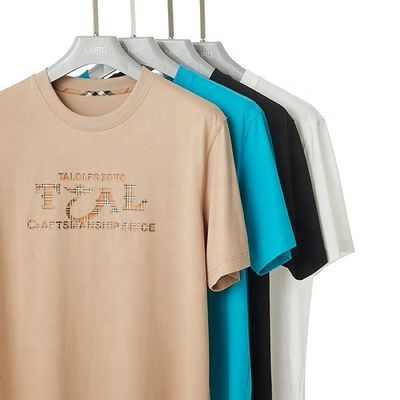 Cotton Plain Custom Men'S T Shirts Oversized Short Sleeve Sew Stitch Logo