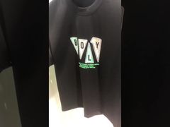 Méthode de tissage T-shirt à manches courtes en coton tricoté pour hommes